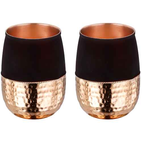 Chashaka Black Copper Glass Set