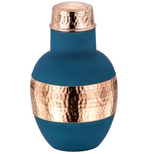 Surya Blue Copper JAR with 2 Glass