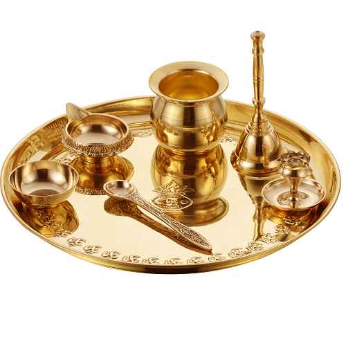 Brass Pooja Thali Set