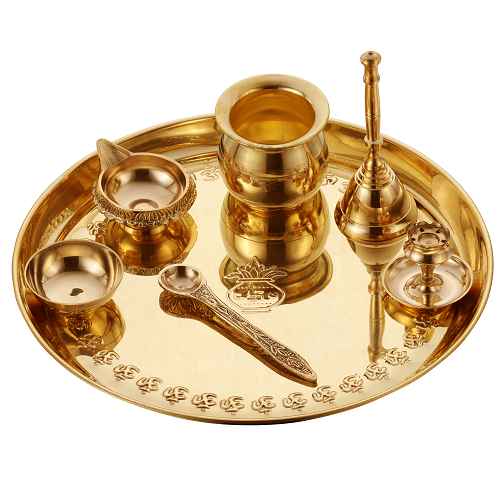 Brass Pooja Thali Set Manufacturers in Moradabad